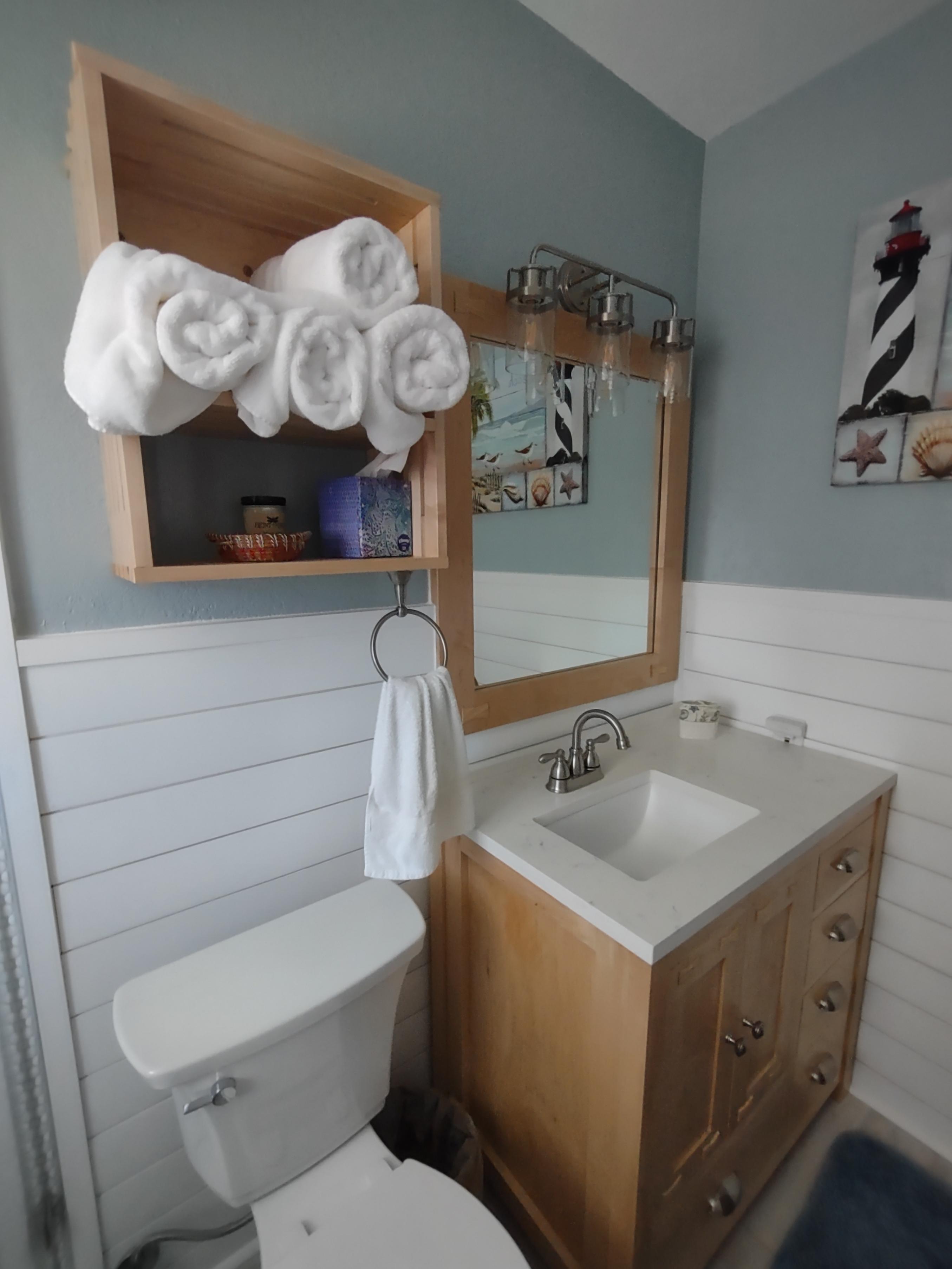 Custom woodwork done in bathroom