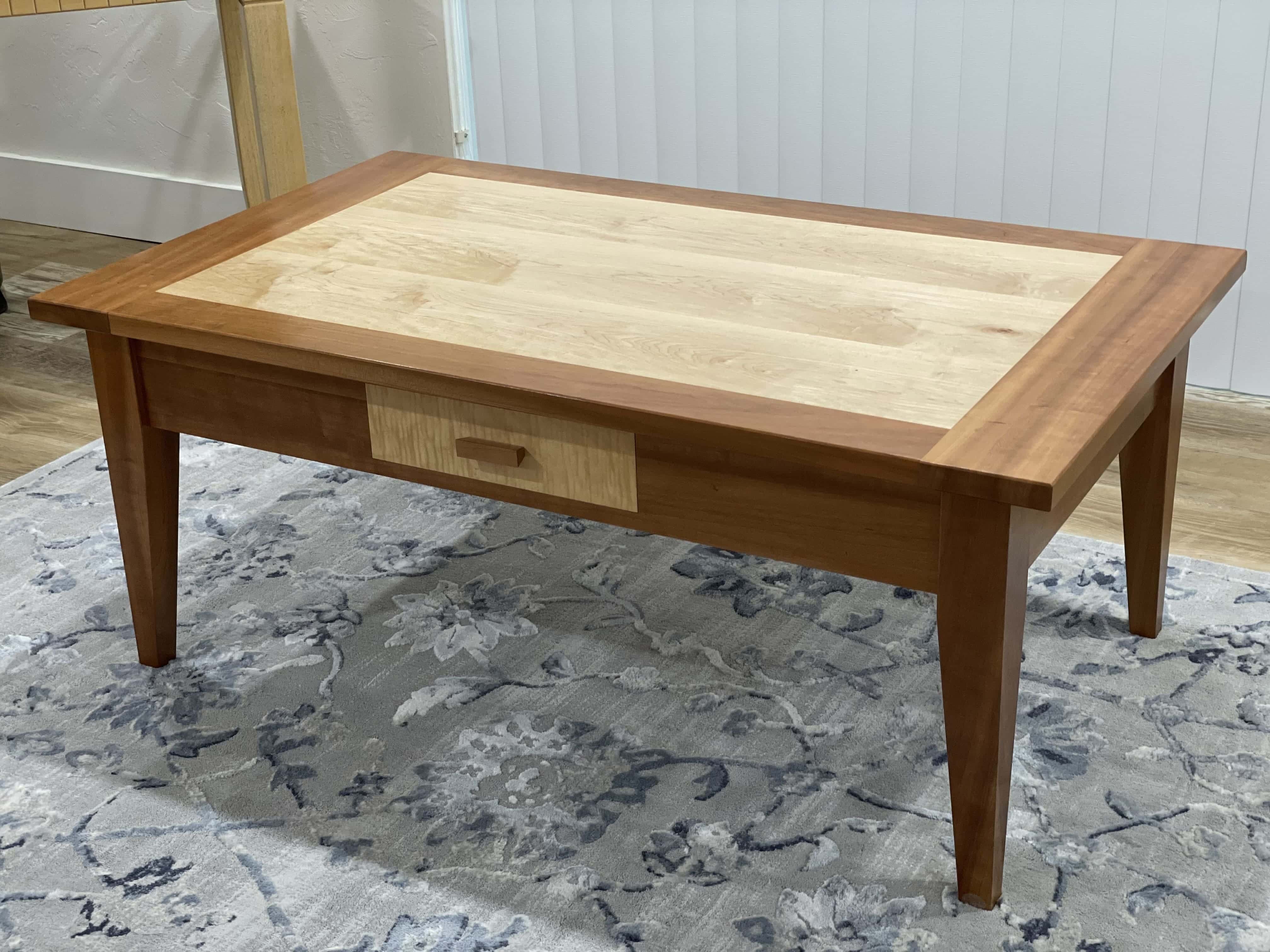 Custom made wooden coffee table